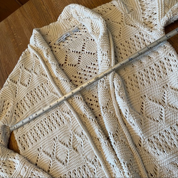 EIGHT EIGHT EIGHT Cream Knit Cardigan 100% Cotton - Women’s Medium - Picture 4 of 7